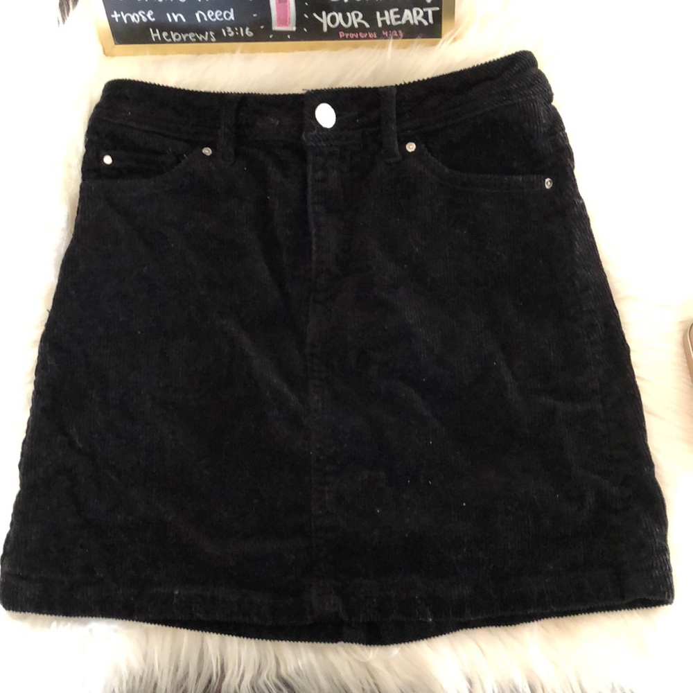 Black Jean Skirt